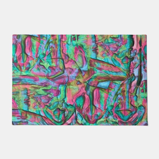 Roze of rumplammplat gekleurd met zacht zijdeachti deurmat (Voorkant)