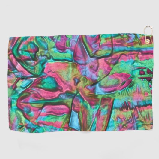 Roze of rumplammplat gekleurd met zacht zijdeachti golfhanddoek (Horizontaal)