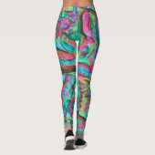 Roze of rumplammplat gekleurd met zacht zijdeachti leggings (Achterkant)