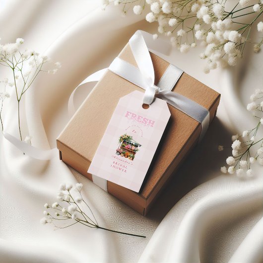 Roze Off the Market Bruidsfeestje Cadeaulabel