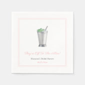Roze 'Off To The Altar' Mint Julep Bruiloft Feest Servet (Voorkant)