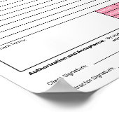 Roze offerte offerte offerteformulier voor aanneme poster (Hoek)