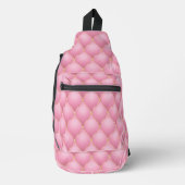 Roze Ogee Goud Diamant Getufte Edelsteen Sling Bag (Voorkant)