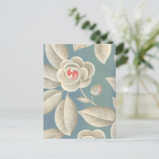 Roze ogen Roos  behangpapier Briefkaart (Staand voorkant)