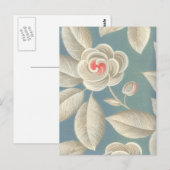 Roze ogen Roos behangpapier Briefkaart (Voorkant / Achterkant)