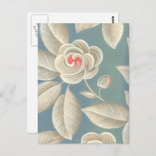 Roze ogen Roos behangpapier Briefkaart (Voorkant / Achterkant)