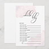 Roze Oh Baby Shower Wensen voor de Baby Kaart (Voorkant / Achterkant)