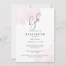 Roze Oh Meisje Baby shower Kaart