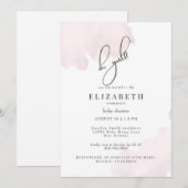 Roze Oh Meisje Baby shower Kaart (Voorkant / Achterkant)