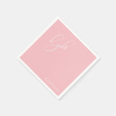 Roze Oh Meisje Custom Baby shower Servet (Hoek)