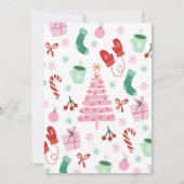 Roze Oh wat een leuk kerstfeest Kaart (Achterkant)