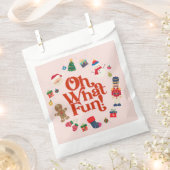 Roze Oh Wat leuk Kerstmis Verjaardagsfeestje Favor Bedankzakje (Geknipt)