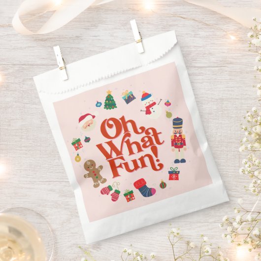 Roze Oh Wat leuk Kerstmis Verjaardagsfeestje Favor Bedankzakje (Geknipt)