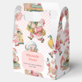 Roze Oh Wat Leuk-Retro Groovy Kerstman Verjaardag Bedankdoosjes (Geopend)