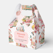 Roze Oh Wat Leuk-Retro Groovy Kerstman Verjaardag Bedankdoosjes (Voorkant Zijde)