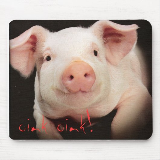 Roze oink! muismat (Voorkant)