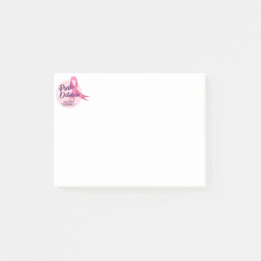 Roze oktober post-it® notes (Voorkant)