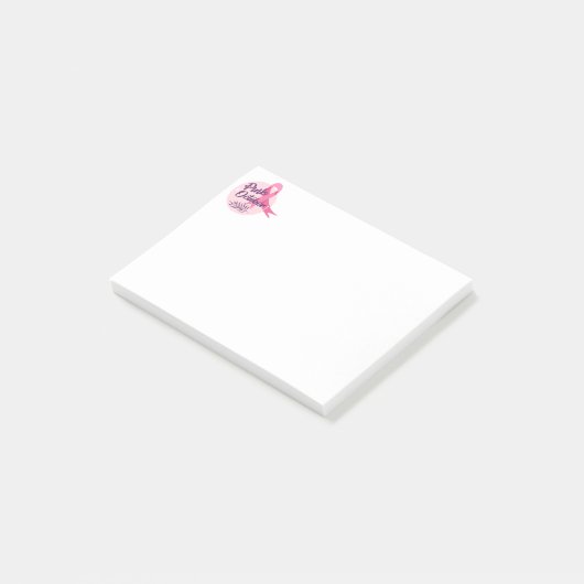 Roze oktober post-it® notes (Schuin)