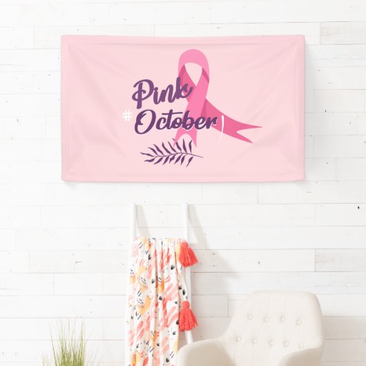 Roze oktober spandoek (Insitu)