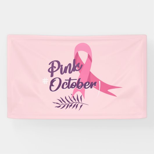 Roze oktober spandoek (Horizontaal)