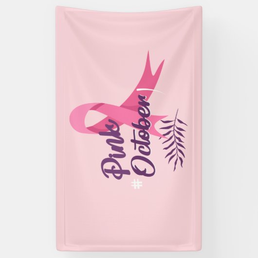 Roze oktober spandoek (Verticaal)