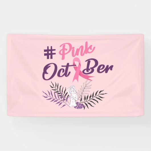 Roze oktober spandoek (Horizontaal)