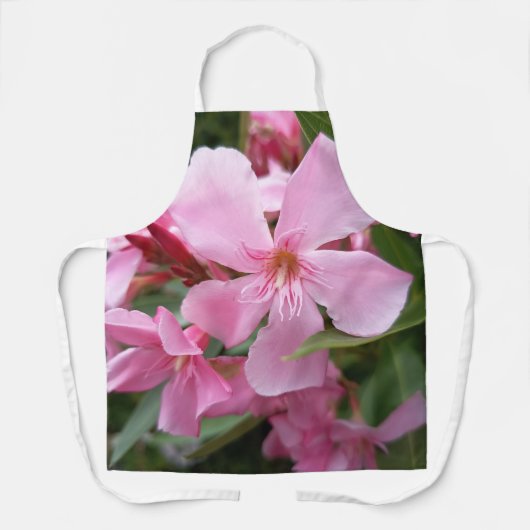 Roze Oleander Bloem Keuken Schort (Voorkant)