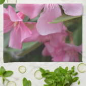 Roze Oleander Bloem Keukendoek Theedoek (Gevouwen)