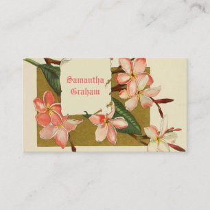  roze oleander bloemen custom floral visitekaartje