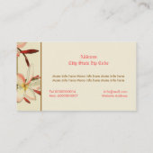 roze oleander bloemen custom floral visitekaartje (Achterkant)