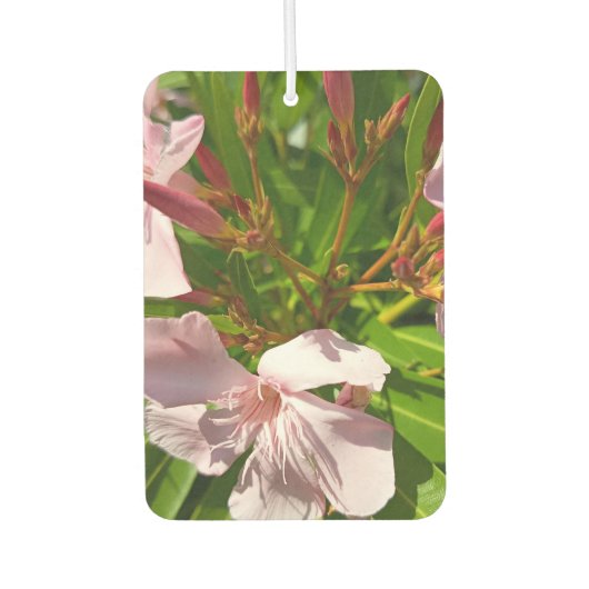 Roze Oleander Bloemige Auto Luchtverfrisser Botani (Voorkant)