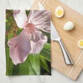 Roze Oleander Bloemige Keukenhanddoek Botanische T (Quarter Fold)