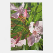 Roze Oleander Bloemige Keukenhanddoek Botanische T (Verticaal)
