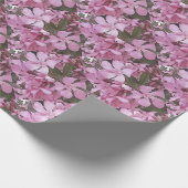 Roze Oleander Roos Laurel Black - Overzicht Cadeaupapier (Hoek)