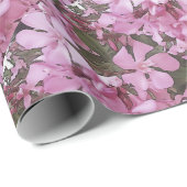 Roze Oleander Roos Laurel Black - Overzicht Cadeaupapier (Rol Hoek)