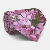 Roze Oleander Roos Laurel Black - Overzicht Stropdas (Opgerold)