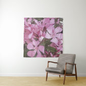 Roze Oleander Roos Laurel Black - Overzicht Wandkleed (In Situ (horizontaal))