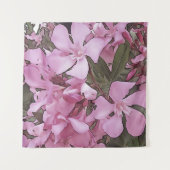 Roze Oleander Roos Laurel Black - Overzicht Wandkleed (Voorkant)