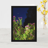 Roze Oleander 's Nachts Kaart (Gele Bloem)