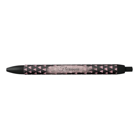  roze olie Abstract - Personaliseer alles optionee Zwarte Inkt Pen (Voorkant)