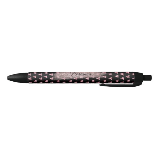  roze olie Abstract - Personaliseer alles optionee Zwarte Inkt Pen (Bodem)