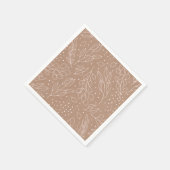 Roze olie en bessen op kraftpapier servet (Hoek)