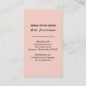 *~* Roze olie - Hoofdsymbool Reiki Practitioner Visitekaartje (Achterkant)
