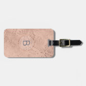 Roze olie met Bagagelabel van Initiaal van de mari (Voorkant horizontaal)