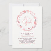 Roze olie | Uitnodiging tot Baby shower van Cute G (Voorkant)