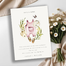 Roze oliefabrieken Girl Baby Aankondiging