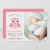  roze oliefamilie Fotoaankondiging Aankondiging (Voorkant / Achterkant)