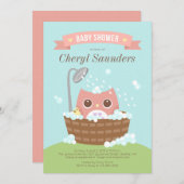 Roze olieramp in houten buisjes kaart (Voorkant / Achterkant)