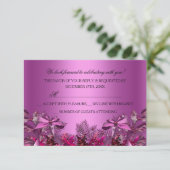  roze olievlek & kerstfeestdag RSVP Kaart (Staand voorkant)