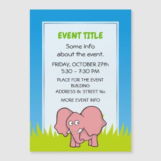 Roze olifant (Voorkant)